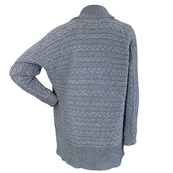 Ralph Lauren Open Cable Knit Sweater Sz L Gray #4A - Picture 5 of 8